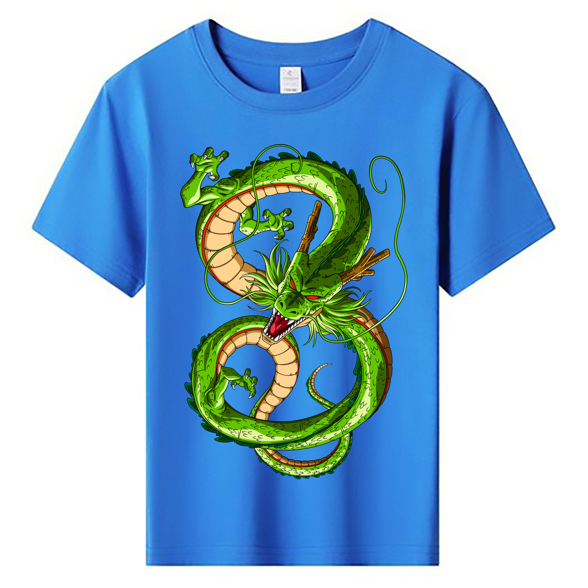 （画像用） ドラゴンボール 神龍 シェンロン DRAGON BALL Shenron 綿100％キッズTシャツ（フロントプリント）